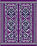 Rich Purple Geometric Tribal Rug