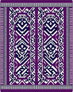 Rich Purple Geometric Tribal Rug