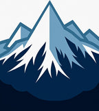 Deep Blue Mountain Peaks Rug