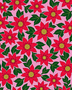 Vibrant Red Pink Floral Bloom Rug