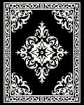 Black and White Ornate Star Medallion Rug