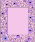 Lavender Floral Vine Meadow Rug