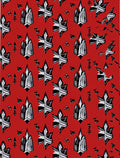 Crimson Crystal Star Abstract Rug