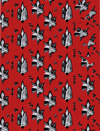 Crimson Crystal Star Abstract Rug