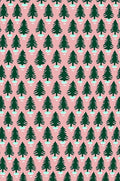 Pink Forest Pine Tree Repeat Rug