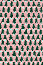 Pink Forest Pine Tree Repeat Rug