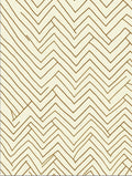Earthy Gold Chevron Abstract Rug