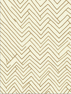 Earthy Gold Chevron Abstract Rug