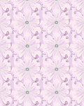 Soft Pink Floral Line Art Rug
