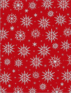 Vibrant Red Snowflake Collage Rug