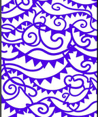 Vibrant Purple Bunting Swirl Rug