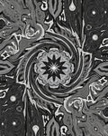 Monochromatic Swirl Floral Embrace Rug