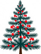 Festive Evergreen Red Orb Accents Rug