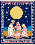 Celestial Nativity Scene Night Rug