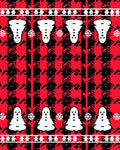 Red Black Snowman Snowflake Houndstooth Hug Rug