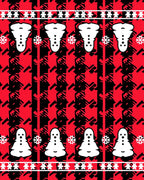Red Black Snowman Snowflake Houndstooth Hug Rug