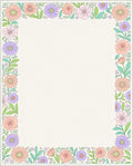 Pastel Floral Border Delight Rug