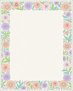 Pastel Floral Border Delight Rug