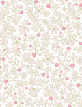 Pink Floral Vine Meadow Rug