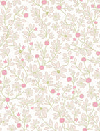 Pink Floral Vine Meadow Rug