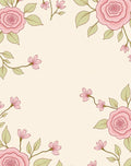 Vintage Rose Botanical Garden Arrangement Rug