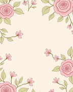 Vintage Rose Botanical Garden Arrangement Rug