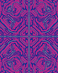 Vibrant Pink Circuit Board Symmetry Rug