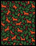 Orange Dachshunds Among Green Ferns Rug
