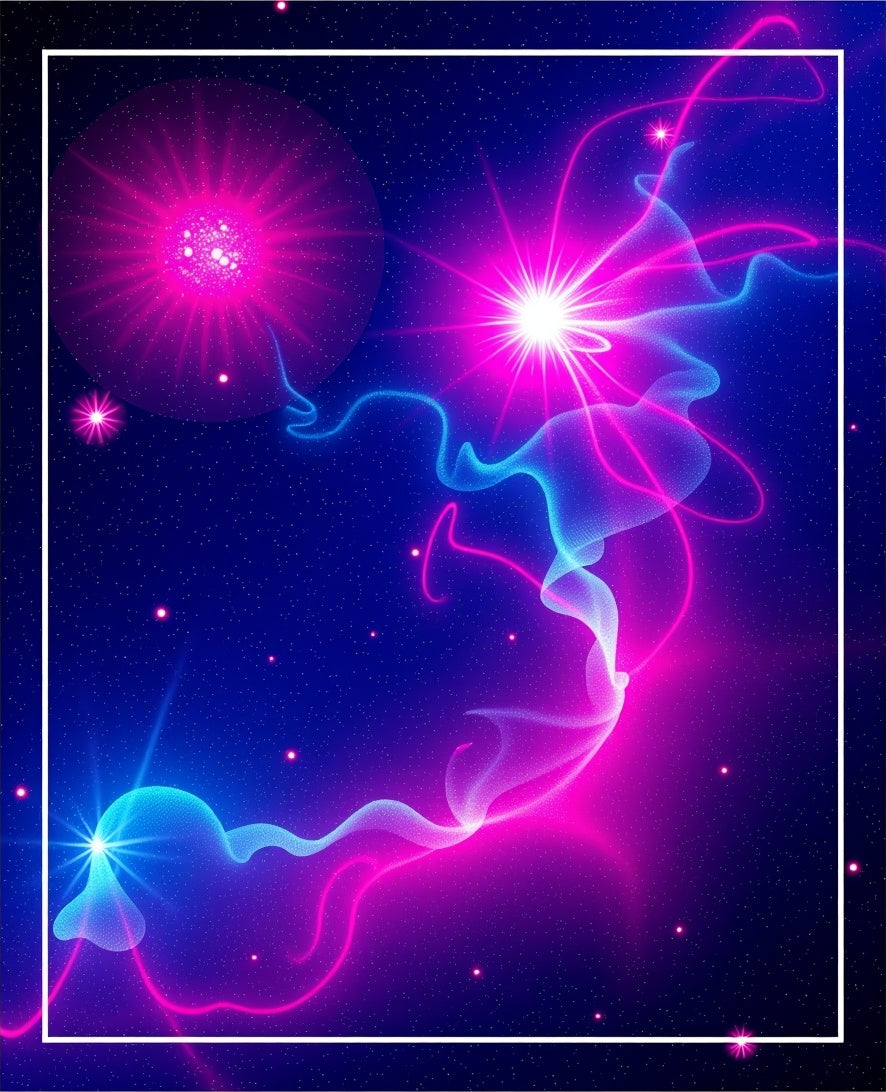 Cosmic Pink Blue Nebula Swirl Rug