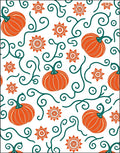 Orange Pumpkin Star Swirl Rug