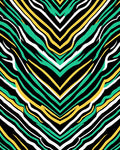 Vibrant Green Yellow Zebra Stripes Rug