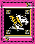 Bold Pink Black Eagle Emblem Rug