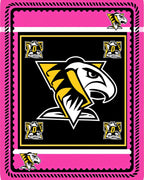 Bold Pink Black Eagle Emblem Rug