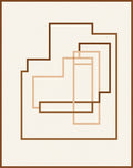 Modern Terracotta Geometric Nested Forms Rug