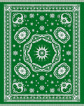 Emerald Green Starburst Mandala Rug