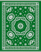 Emerald Green Starburst Mandala Rug
