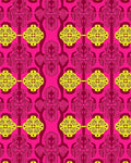 Vibrant Pink Yellow Abstract Medallion Rug