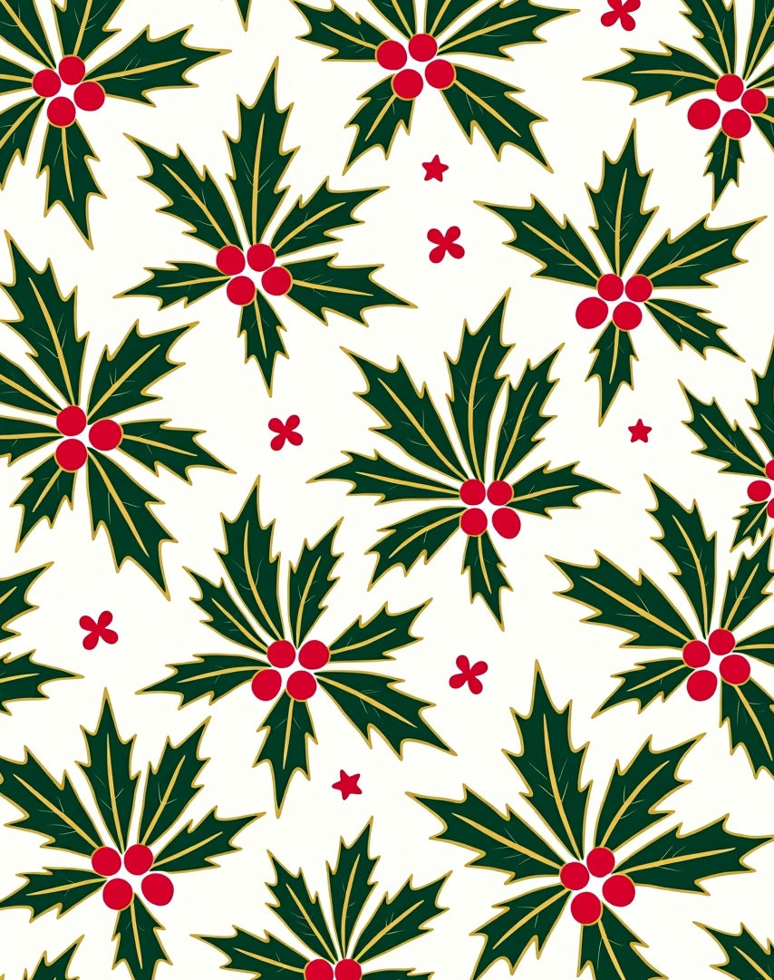 Green Holly Berry Holiday Radiance Rug