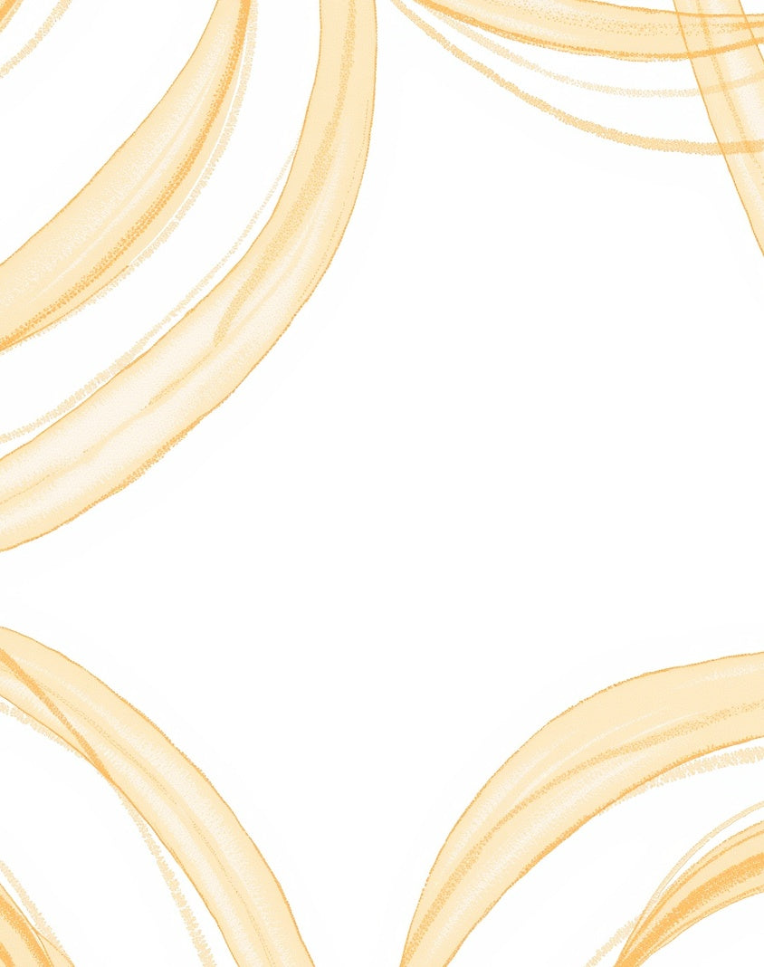 Golden Brushstroke Swirl Abstract Rug