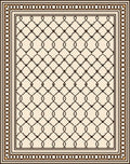 Neutral Chain Link Border Rug
