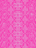Bright Pink Floral Swirl Medallion Rug