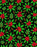 Bold Red Berry Festive Foliage Rug