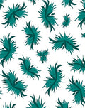 Teal Abstract Organic Bloom Rug