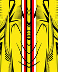 Bold Yellow Red Black Geometric Stripes Rug