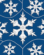 Snowflake Chains Blue White Rug