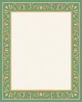 Green Gold Botanical Border Rug