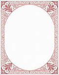 Elegant Red Victorian Floral Frame Rug