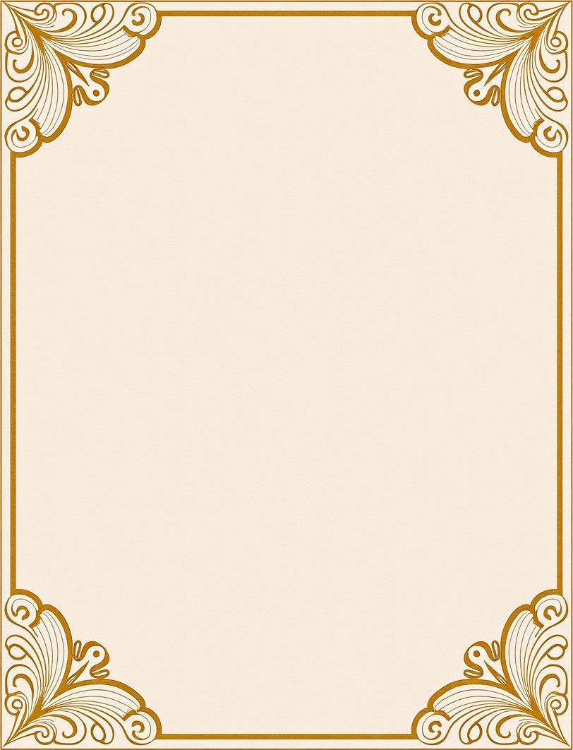 Elegant Gold Flourish Corner Accent Rug