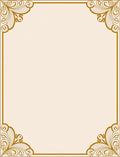 Elegant Gold Flourish Corner Accent Rug