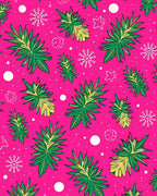 Vibrant Tropical Snowflakes Foliage Rug